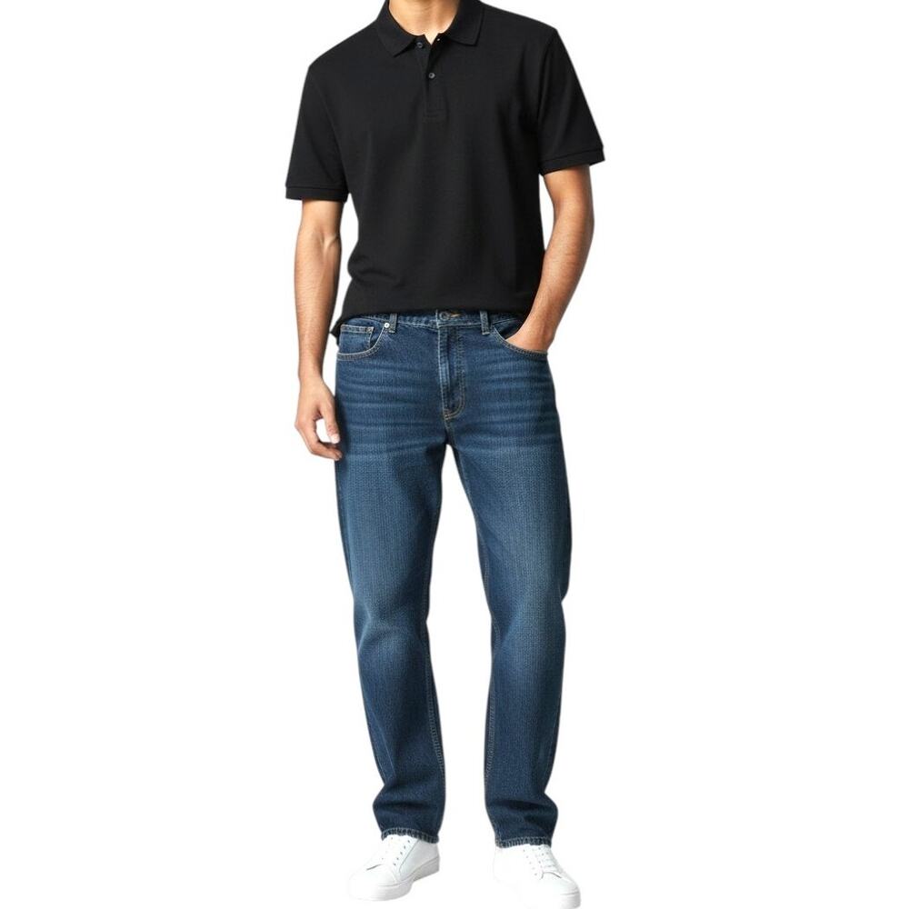 Signature Levi Strauss & Co Signature Relaxed Fit Jeans, Blue, 38W x 30L